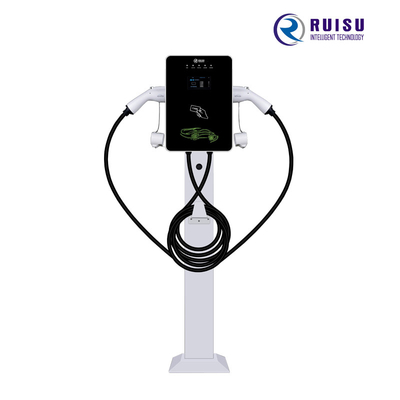 5m 케이블을 가진 14KW 32A AC EV 충전기 단일 위상 유형 2 지면 대